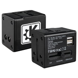 Travel Adapters Black Color