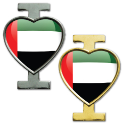 I Love UAE Flag Pin Badges