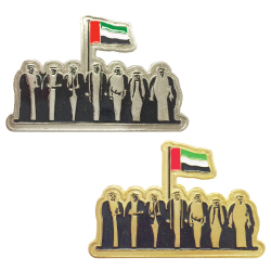 National Day Badges Gold and Silver