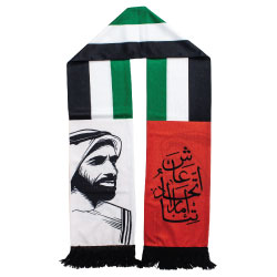 UAE Flag Scarf with Sheikh Zayed Photo SC-07