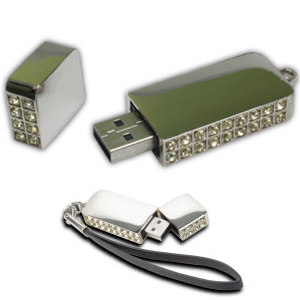 USB Flash with Crystal studded