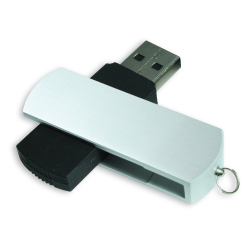 Matte Silver Swivel USB Flash Drives