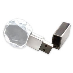 Promotional Round Crystal USB Flash Drives