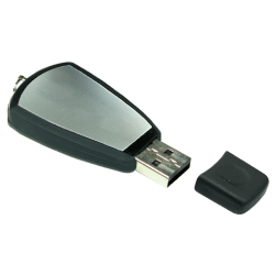 Rubberized USB Flash with Ring