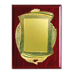 Wooden Plaque Gold Laserable Plate 1242